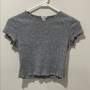 grey ribbed forever 21 top size girls 9/10